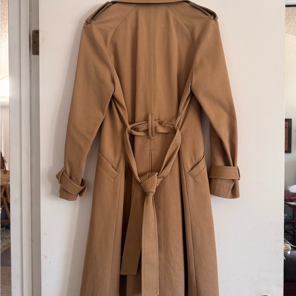 Sezane Scott Camel Double-Breasted Trench Coat - Picture 4 of 4